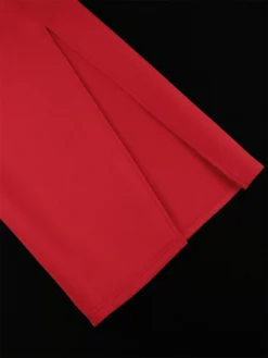 Women's Plus Size Curve Party Dress Bodycon Sheath Dress Plain Long Dress Maxi Dress Sleeveless Backless Split One Shoulder Fashion Party Red Fall Winter XL XXL 3XL 4XL -HANs Plus Size Style Shop joogeb1694425979436