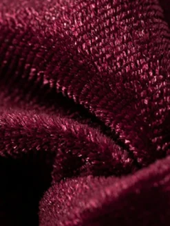 Women's Casual Dress Velvet Dress Plain Dress Mini Dress Ruched Pleated Party Holiday Date Vintage Elegant Square Neck Long Sleeve 2023 Slim Black Pink Wine Color S M L XL Size -HANs Plus Size Style Shop jublgy1692340912770