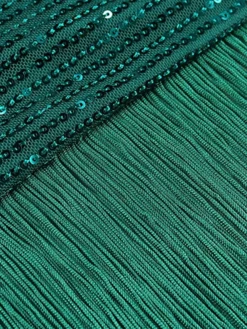 Women‘s Plus Size Curve Party Dress Solid Color V Neck Sequins Short Sleeve Spring Fall Sequins Prom Dress Maxi Long Dress Party Daily Dress Sequin Dress Tassel Fringe Split -HANs Plus Size Style Shop jwjadh1656497315676