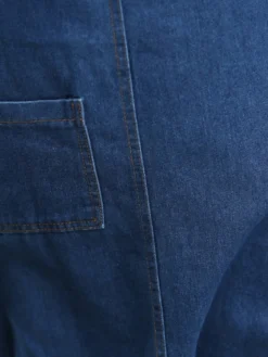 Women's Denim Dress Denim Overall Pinafore Dress Maxi Long Dress Denim Basic Casual Daily Holiday Vacation Square Neck Pocket Split Sleeveless Summer Spring Fall 2023 Regular Fit Blue Pure Color S M -HANs Plus Size Style Shop jytuzg1653635949642