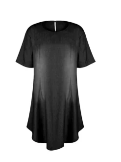 Women‘s Plus Size Curve Denim Dress Casual Dress Shift Dress Gradient Midi Dress Short Sleeve Crew Neck Fashion Daily Black Blue Summer Spring L XL XXL 3XL -HANs Plus Size Style Shop jyubcr1677490632402