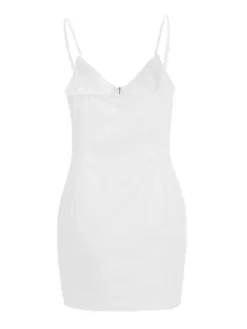 Women's Sheath Dress Mini Dress Black White Red Sleeveless Pure Color Zipper Spring Summer Spaghetti Strap Stylish Party 2022 XS S M L XL XXL 3XL -HANs Plus Size Style Shop jyznjd1638356120027