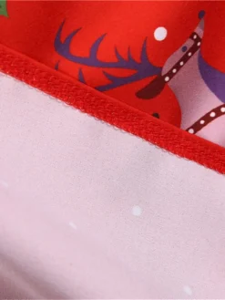 Women's Christmas Knee Length Dress Purple Black Red Navy Blue Light Blue Sleeveless Print Bow Print Fall Winter V Neck Casual Vintage2021 S M L XL XXL -HANs Plus Size Style Shop kagoqx1630043268631