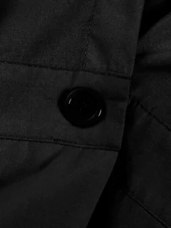 Women's Shirt Dress Casual Dress Swing Dress Maxi Long Dress Outdoor Office Holiday Polyester Basic Modern Shirt Collar Ruched Pocket Long Sleeve Summer Spring Fall 2023 Regular Fit Black Army Green -HANs Plus Size Style Shop kvjdtu1679036625216