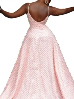 Women‘s Plus Size Curve Party Dress Solid Color V Neck Split Sleeveless Spring Fall Prom Dress Maxi Long Dress Party Daily Dress Homecoming Dress