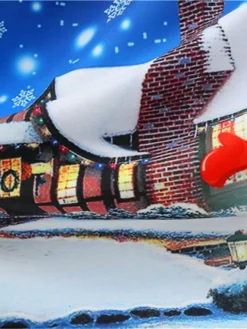 Women's Christmas Swing Dress Vintage Dress Midi Dress Blue Purple Fuchsia Red Sleeveless Santa Claus Backless Print Winter Fall Halter Neck Vacation Stylish Elegant 2022 S M L XL XXL -HANs Plus Size Style Shop mspgqg1666168099833