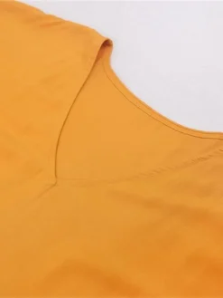 Women's Cover Up Beach Dress Beach Wear Long Dress Maxi Dress Split Basic Casual Plain V Neck 3/4 Length Sleeve Loose Fit Outdoor Daily White Yellow 2023 Spring Summer One Size -HANs Plus Size Style Shop mudwvc1672912296864