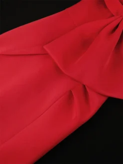 Women's Plus Size Curve Party Dress Bodycon Sheath Dress Plain Long Dress Maxi Dress Sleeveless Backless Split One Shoulder Fashion Party Red Fall Winter XL XXL 3XL 4XL -HANs Plus Size Style Shop nstyke1694425981335