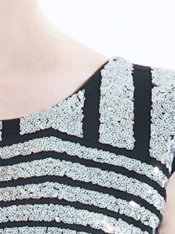 Women's Retro 1920s Fringe Dress Midi Dress Party Halloween Sequins Tassel Fringe Geometric V Neck Short Sleeve Regular Fit Spring Fall 2023 Silver Pink S M L XL -HANs Plus Size Style Shop ntavcc1693212365704