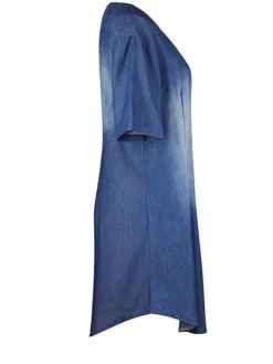Women‘s Plus Size Curve Denim Dress Casual Dress Shift Dress Gradient Midi Dress Short Sleeve Crew Neck Fashion Daily Black Blue Summer Spring L XL XXL 3XL -HANs Plus Size Style Shop nwxblg1677490635102