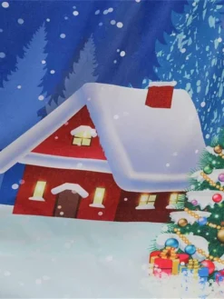 Women's Christmas Swing Dress Vintage DressKnee Length Dress Blue Royal Blue Light Blue Black Long Sleeve Santa Claus Elk Snowman Print Fall Winter Crew Neck Vacation Vintage 2022 S M L XL XXL 3XL -HANs Plus Size Style Shop nxkytr1665293400529