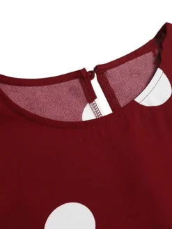 Women's Vintage Dress Kaftan Dress Polka Dot Dress Long Dress Maxi Dress Yellow Wine Navy Blue Long Sleeve Polka Dot Lace Up Spring Fall Winter Crew Neck Muslim Vacation Loose Fit 2023 S M L XL XXL -HANs Plus Size Style Shop nyclug1670928749798