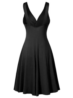 Women's Casual Dress Summer Dress Pleated Dress Plain Ruched Backless Strap Mini Dress Active Fashion Outdoor Street Sleeveless Regular Fit Black Yellow Wine Summer Spring S M L XL XXL -HANs Plus Size Style Shop ocmqda1678361293353