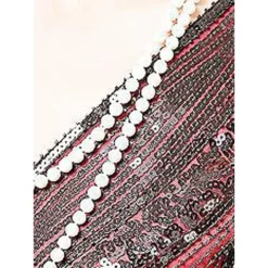 Women's Retro 1920s Sequin Dress Long Dress Maxi Dress Party Halloween Sequins Mesh Geometric V Neck Sleeveless Regular Fit Spring Fall 2023 Black Red XS S M L -HANs Plus Size Style Shop ojsrmn1692616102882