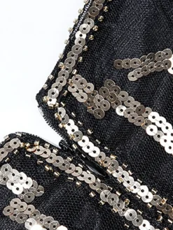 Women's Retro 1920s Fringe Dress Midi Dress Party Halloween Sequins Tassel Fringe Geometric Crewneck Short Sleeve Regular Fit Spring Fall 2023 Red Blue S M L XL -HANs Plus Size Style Shop omaiob1693206887614