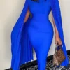 Women‘s Plus Size Curve Party Dress Solid Color Crew Neck Ruched Long Sleeve Winter Fall Casual Prom Dress Party Daily Dress Sheath Dress Long Dress Maxi Dress