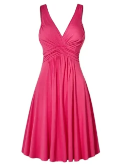 Women's Casual Dress Summer Dress Pleated Dress Plain Ruched Backless Strap Mini Dress Active Fashion Outdoor Street Sleeveless Regular Fit Black Yellow Wine Summer Spring S M L XL XXL -HANs Plus Size Style Shop pbcmhf1678361295462