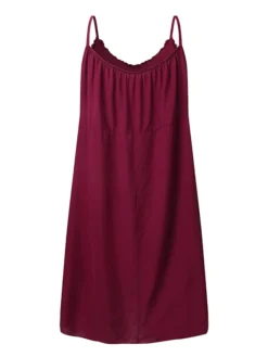 Women‘s Plus Size Curve Strap Casual Dress Solid Color V Neck Lace Sleeveless Spring Summer Dress Mini Dress Daily Fashion Loose Fit -HANs Plus Size Style Shop pedliu1693304488416