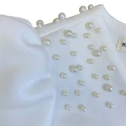 Women‘s Plus Size Curve Party Dress Solid Color Crew Neck Mesh Puff Sleeve Long Sleeve Fall Winter Prom Dress Midi Dress Party Dress -HANs Plus Size Style Shop psztgj1649817925008