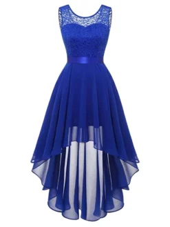 Women‘s Plus Size Curve Black Dress Easter Dress Lace Sleeveless Party Dress Solid Color Crew Neck Spring Fall Prom Dress Maxi Dress Party Club Dress Dress -HANs Plus Size Style Shop pzkpny1650968967443