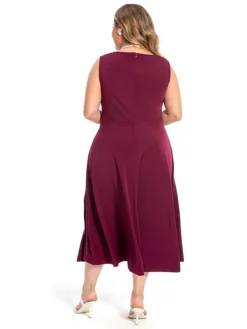 Women‘s Plus Size Curve Dress Set Print Crew Neck Long Sleeve Spring Fall Elegant Maxi Long Dress Formal Party Dress -HANs Plus Size Style Shop qhmhpg1694769837415