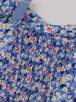 Women's Plus Size Retro 1950s Vintage Dress Mini Dress Daily Holiday Backless Print Floral Spaghetti Strap Sleeveless Regular Fit Spring Fall 2023 Blue XL XXL 3XL 4XL -HANs Plus Size Style Shop qkcurl1693533789771