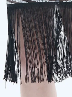 Women's Retro 1920s Fringe Dress Midi Dress Party Halloween Sequins Tassel Fringe Geometric V Neck Short Sleeve Regular Fit Spring Fall 2023 Silver Pink S M L XL -HANs Plus Size Style Shop qluikd1693212363808