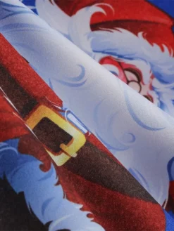 Women's Christmas Swing Dress Vintage Dress Mini Dress Blue Long Sleeve Santa Claus Ruched Winter Fall Autumn Crew Neck Vintage Outdoor Vacation 2022 S M L XL XXL 3XL -HANs Plus Size Style Shop qlvjoi1667470447675