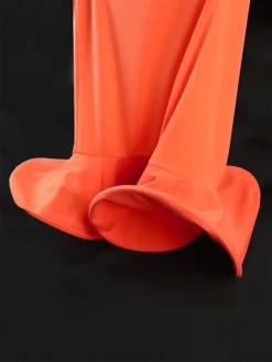 Women's Plus Size Curve Party Dress Bodycon Sheath Dress Plain Midi Dress Sleeveless Ruffle V Neck Fashion Party Orange Spring Fall XL XXL 3XL 4XL -HANs Plus Size Style Shop qnkdsz1694165787410