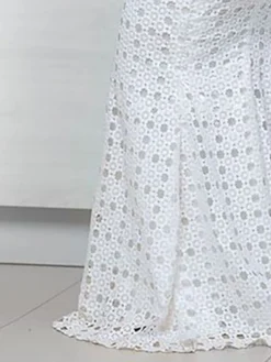 Women‘s Plus Size Curve Holiday Dress Solid Color V Neck Half Sleeve Fall Spring Formal Prom Dress Maxi Long Dress Party Going Out Dress -HANs Plus Size Style Shop qretdv1644831886095