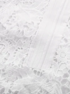 Women's Party Dress Lace Dress Cocktail Dress Mini Dress White Sleeveless Pure Color Lace Summer Spring Fall Deep V Fashion Birthday Wedding Guest Summer Dress Slim 2023 S M L XL -HANs Plus Size Style Shop qtm1598022258716