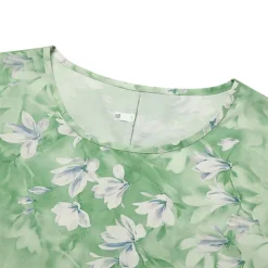 Women's Plus Size Curve Two Piece Dress Floral Round Neck Print 3 4 Length Sleeve Spring Summer Casual Knee Length Dress Casual Daily Dress -HANs Plus Size Style Shop qzmvkj1676279826729