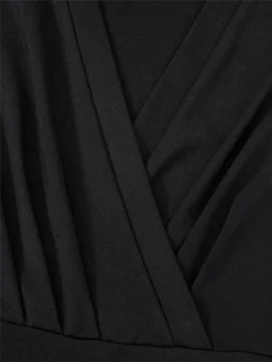 Women's Casual Dress Swing Dress Plain Dress Midi Dress Mesh Daily Date Going Out Fashion Basic V Neck Long Sleeve 2023 Slim Black Brown Green Color S M L XL Size -HANs Plus Size Style Shop rjcnsz1691991909964