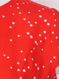 Women's Christmas Knee Length Dress Green Black Red Short Sleeve Print Print Fall Winter Round Neck Casual Vintage2021 S M L XL XXL -HANs Plus Size Style Shop rklfny1629971722207