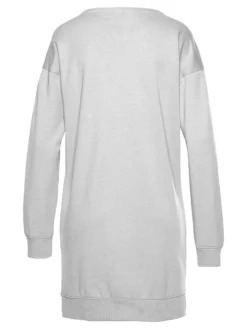 Women's Casual Dress Sweatshirt Dress Winter Dress Letter Pocket Print Crew Neck Mini Dress Fashion Streetwear Outdoor Daily Long Sleeve Loose Fit White Gray Fall Winter S M L XL XXL -HANs Plus Size Style Shop rmvmel1694502463547