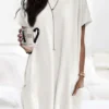 Women's Casual Dress T Shirt Dress Tee Dress Shift Dress Mini Dress Black White Pink Short Sleeve Pure Color Pocket Summer Spring Crew Neck Classic Loose Fit 2023 S M L XL XXL
