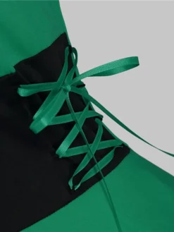 Women's Christmas Swing Dress Slip Dress Vintage Dress Midi Dress Green Black Wine Sleeveless Pure Color Backless Winter Fall Autumn Spaghetti Strap Fashion Daily Date 2022 S M L XL XXL 3XL -HANs Plus Size Style Shop rrhcvk1667815073653