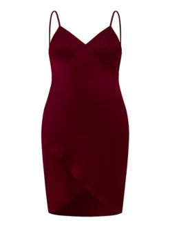 Women‘s Plus Size Curve Casual Dress Beach Dress Wrap Dress Solid Color V Neck Sleeveless Spring Summer Dress Maxi Dress Daily Vacation Dress -HANs Plus Size Style Shop rshyrr1684146344445