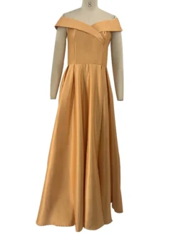 Women's Plus Size Party Dress Solid Color Off Shoulder Ruched Sleeveless Fall Winter Sexy Formal Prom Dress Maxi Long Dress Party Date Dress -HANs Plus Size Style Shop rygxma1647514376422