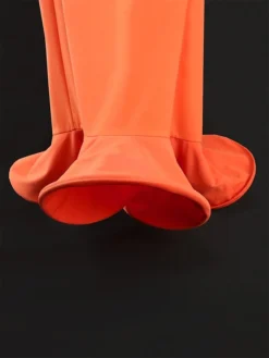 Women's Plus Size Curve Party Dress Bodycon Sheath Dress Plain Midi Dress Sleeveless Ruffle V Neck Fashion Party Orange Spring Fall XL XXL 3XL 4XL -HANs Plus Size Style Shop stqjbc1694165784444