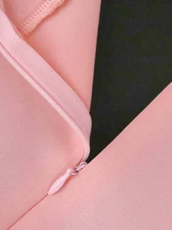 Women‘s Plus Size Curve Party Dress Solid Color V Neck Half Sleeve Spring Fall Elegant Formal Knee Length Dress Formal Party Dress -HANs Plus Size Style Shop svewca1665286577021