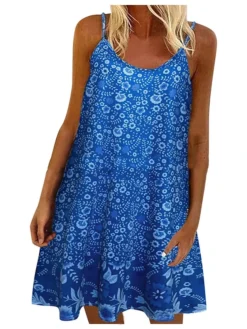 Women's Shift Dress Midi Dress Vintage Purple Vintage Green Vintage Gray Sleeveless Print Print Summer Spring Crew Neck Casual Daily 2023 S M L XL XXL 3XL 4XL 5XL -HANs Plus Size Style Shop szjcrr1620187128790