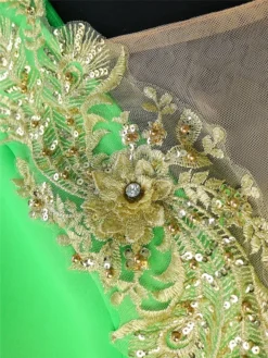 Women‘s Plus Size Curve Party Dress Cocktail Dress Wedding Guest Dress Long Dress Maxi Dress Green Short Sleeve Pure Color Lace Summer Spring Fall V Neck Fashion Wedding Guest Vacation -HANs Plus Size Style Shop tcgpoa1691042877102