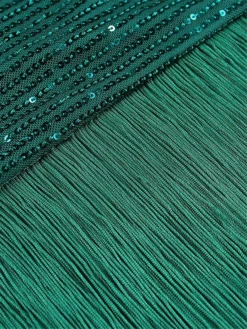 Women‘s Plus Size Curve Prom Dress Party Dress Sequin Dress Long Dress Maxi Dress Green Short Sleeve Pure Color Sequins Summer Spring Fall Square Neck Fashion Evening Party Wedding Guest -HANs Plus Size Style Shop temyzr1690946080593