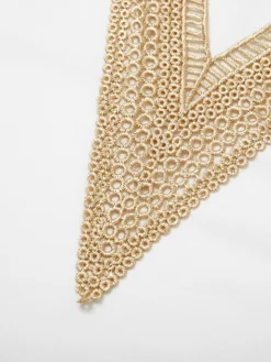 Women's Casual Dress Tank Dress Summer Dress Color Block Patchwork Lace Trim V Neck Mini Dress Fashion Modern Outdoor Daily Sleeveless Regular Fit White Yellow Blue Summer Spring S M L XL XXL -HANs Plus Size Style Shop tfwltb1684142602815