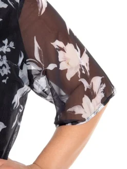 Women‘s Plus Size Curve Casual Dress Lace Dress Dress Set Floral Midi Dress 3/4 Length Sleeve Print Crew Neck Fashion Office Black Summer Spring L XL XXL 3XL 4XL -HANs Plus Size Style Shop tjeaxa1694770756217