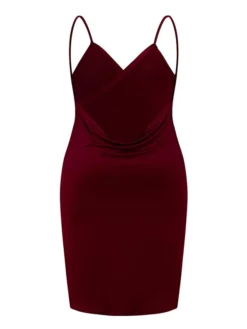 Women‘s Plus Size Curve Casual Dress Beach Dress Wrap Dress Solid Color V Neck Sleeveless Spring Summer Dress Maxi Dress Daily Vacation Dress -HANs Plus Size Style Shop tmerqf1684146371324