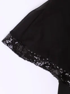 Women‘s Plus Size Curve Party Dress Solid Color Crew Neck Sequins Sleeveless Spring Fall Elegant Midi Dress Party Work Dress -HANs Plus Size Style Shop uchzgw1624528573488