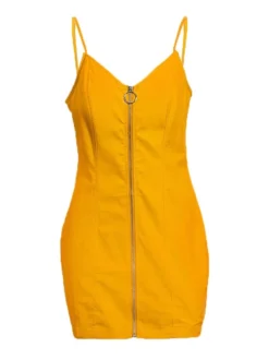 Women's Sheath Dress Mini Dress Black White Red Sleeveless Pure Color Zipper Spring Summer Spaghetti Strap Stylish Party 2022 XS S M L XL XXL 3XL -HANs Plus Size Style Shop ufuqya1638356122117