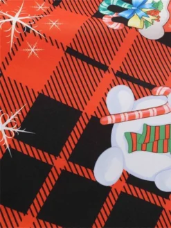 Women's Christmas Retro 1950s Vintage Dress Midi Dress Party Ruched Bow Snowman Crew Neck Short Sleeve Regular Fit Fall Winter 2023 Red S M L XL -HANs Plus Size Style Shop uimbly1695363735538